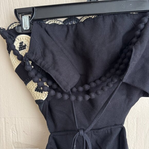 FARM Rio NEW Leque De Flor Boho Embroidered Bib Strappy Back Jumpsuit RARE - Picture 13 of 16